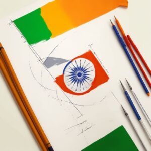 Easy Meaningful Independence Day Drawing for 15th August 2023