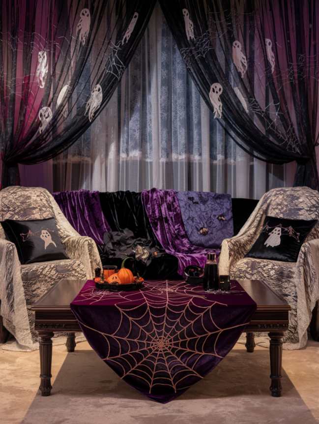 Living Room Halloween Decoration Indoor Ideas