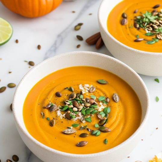 Easy Creamy Vegan Pumpkin Soup with Coconut Milk Recipe
