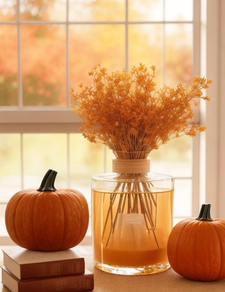 Fall Living Room Decor Ideas with Warm Colors