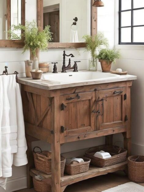 35 Farmhouse Bathroom Vanity Ideas for 2023