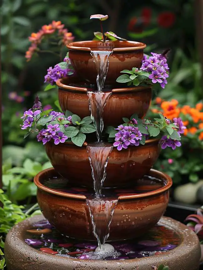 DIY Garden Fountains Ideas
