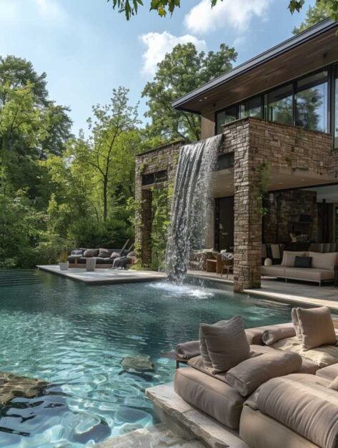 47 Stunning Small Backyard Pool Ideas with Waterfall in 2024