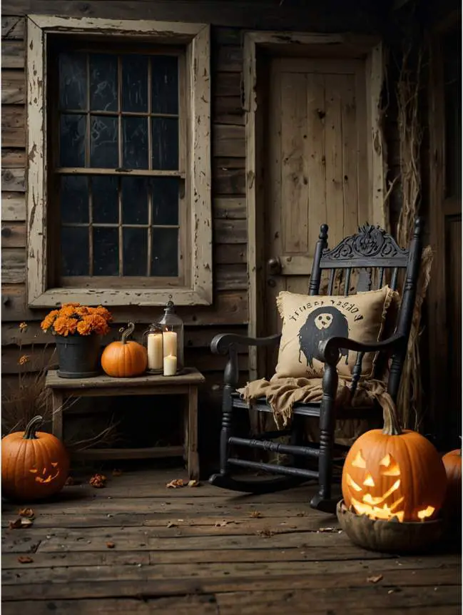 Antique Halloween Front Porch Decorating Ideas