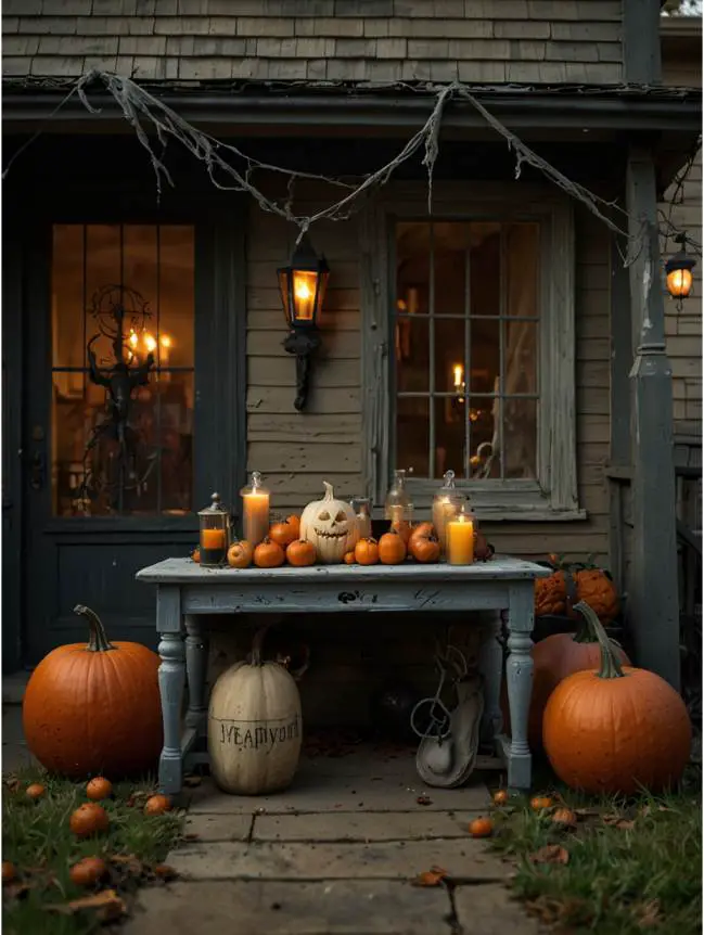 Antique Halloween Front Porch Decorating Ideas