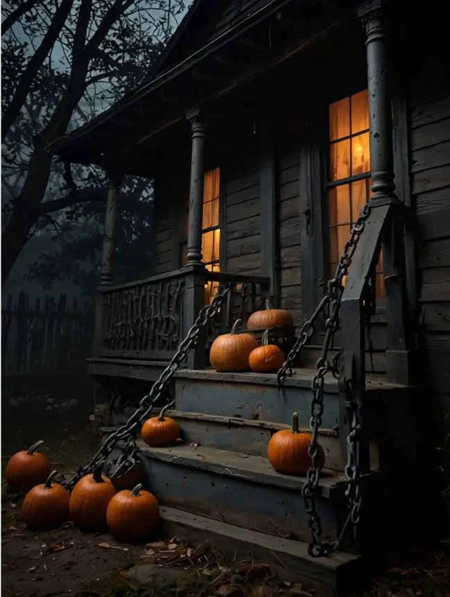 Antique Halloween Front Porch Decorating Ideas