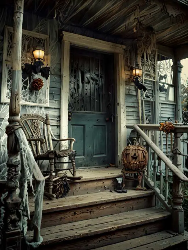 Antique Halloween Front Porch Decorating Ideas