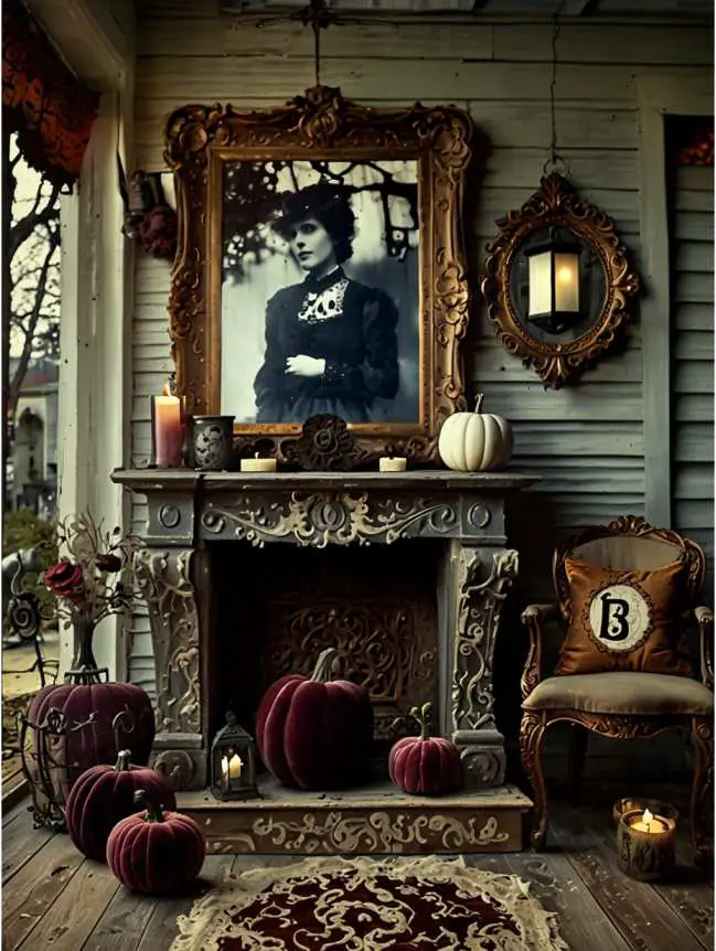 Antique Halloween Front Porch Decorating Ideas