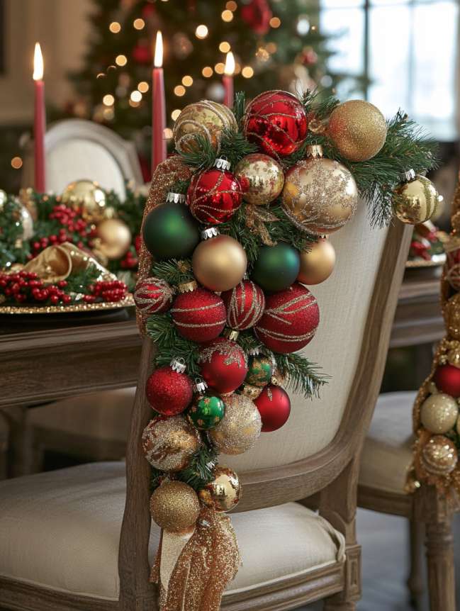 DIY Christmas Chair Decoration Ideas