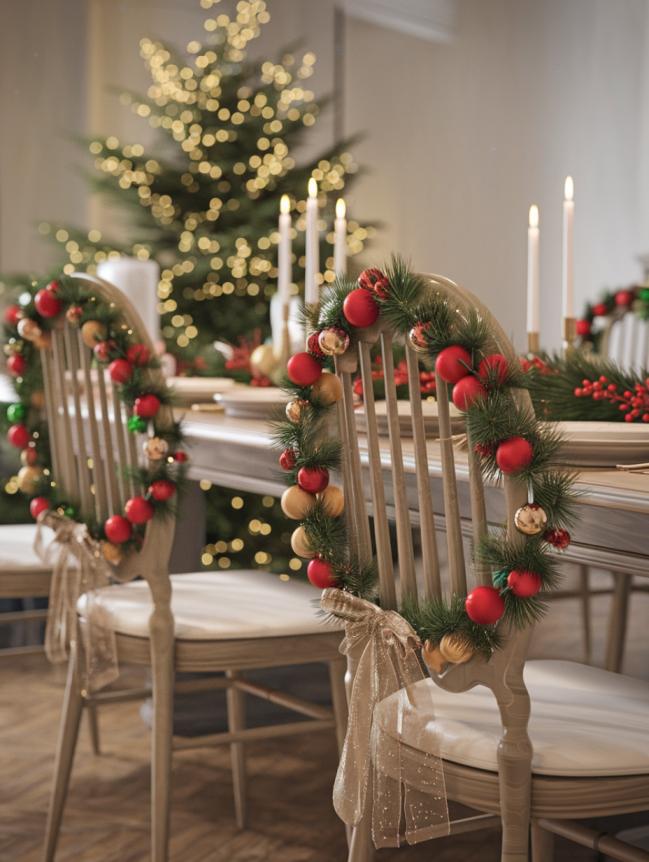 DIY Christmas Chair Decoration Ideas