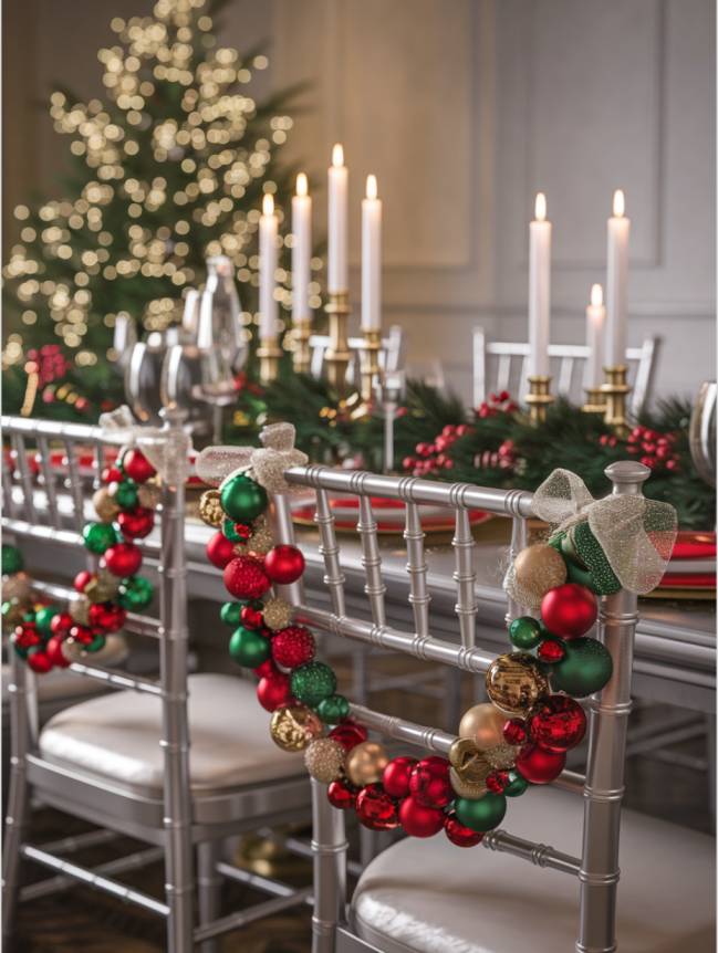 DIY Christmas Chair Decoration Ideas