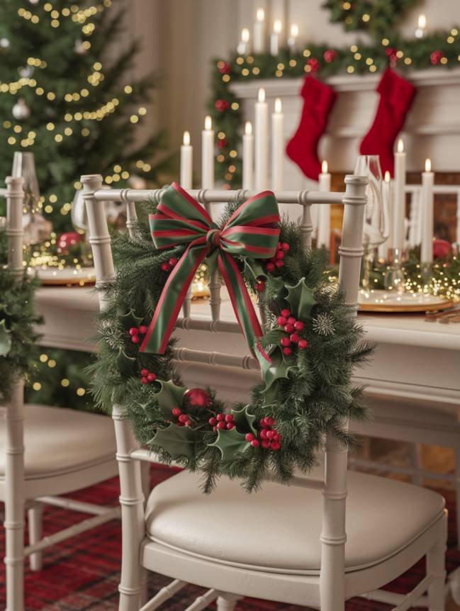 DIY Christmas Chair Decoration Ideas