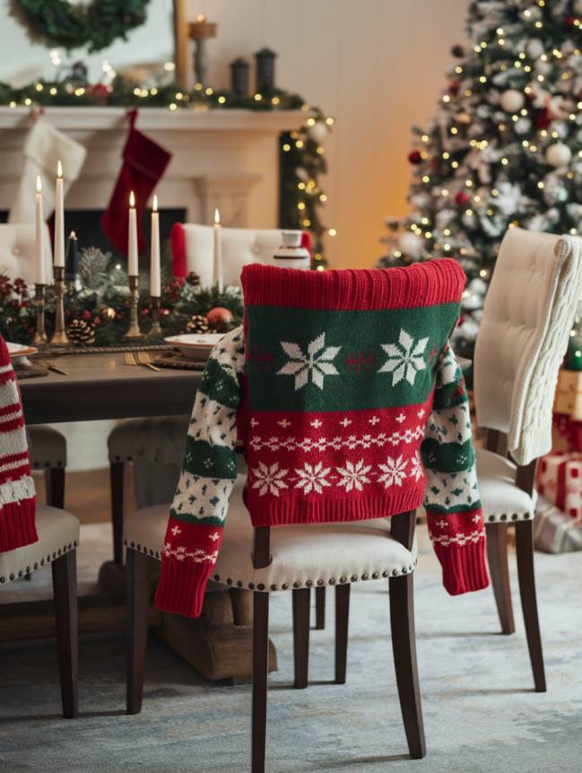 DIY Christmas Chair Decoration Ideas