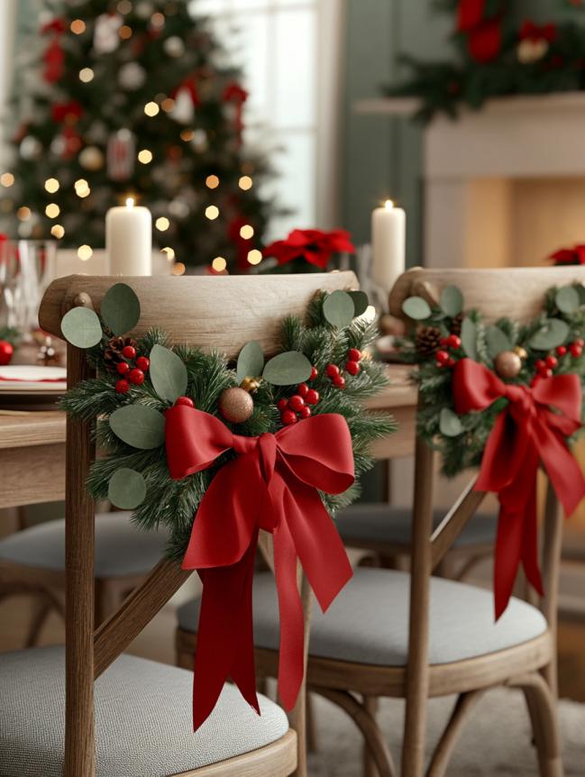 DIY Christmas Chair Decoration Ideas