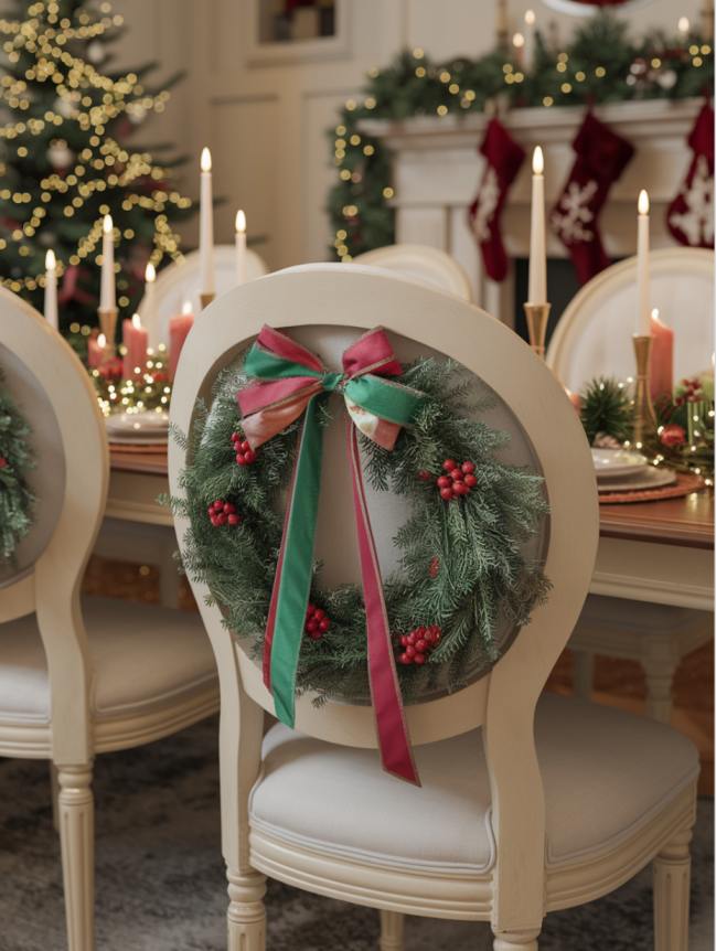 DIY Christmas Chair Decoration Ideas