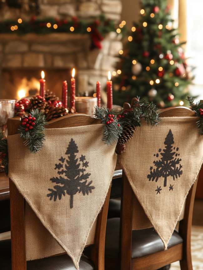 DIY Christmas Chair Decoration Ideas