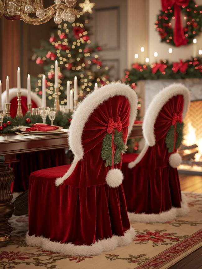 DIY Christmas Chair Decoration Ideas