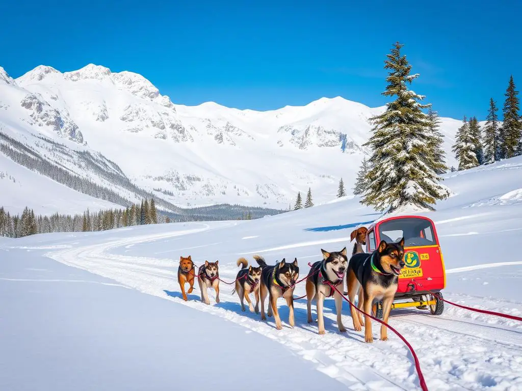 Dog sledding in Norway