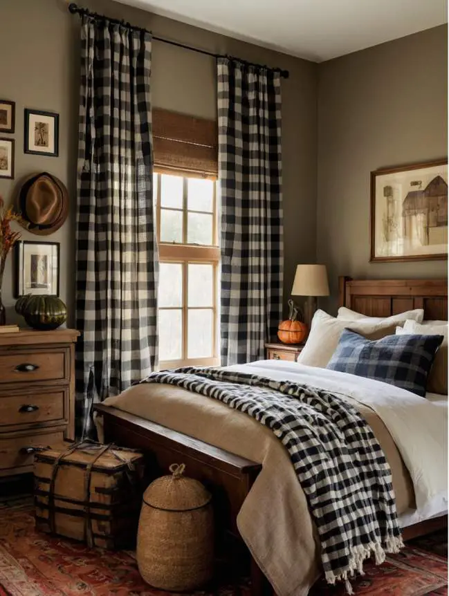 Fall-Themed Curtains and Drapes in Your Bedroom