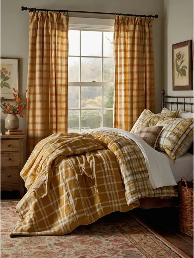 Fall-Themed Curtains and Drapes in Your Bedroom