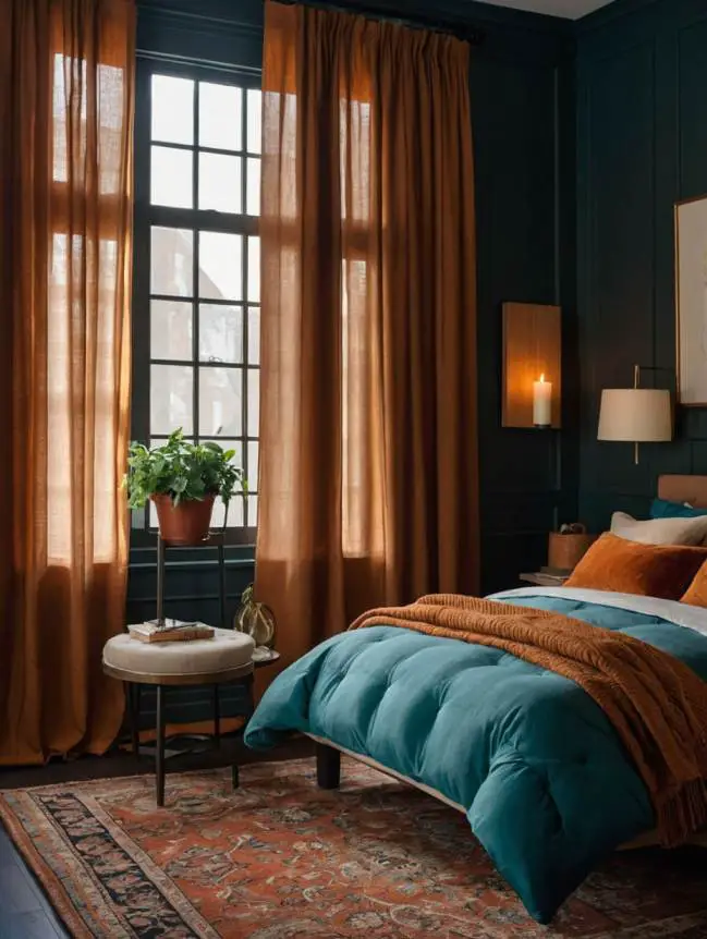 Fall-Themed Curtains and Drapes in Your Bedroom