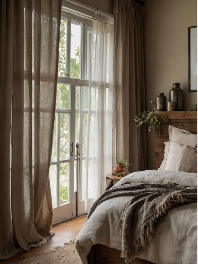 Fall-Themed Curtains and Drapes in Your Bedroom