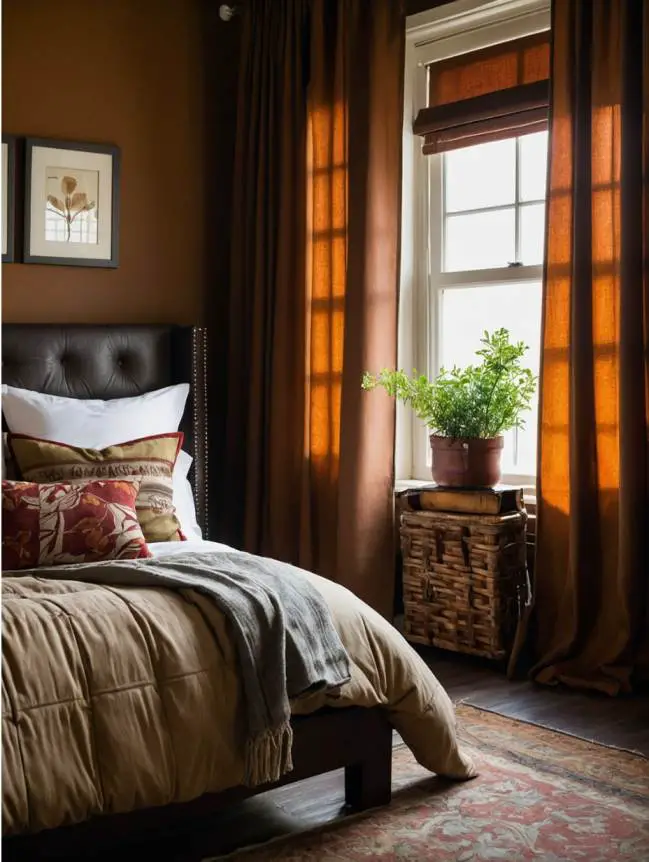 Fall-Themed Curtains and Drapes in Your Bedroom