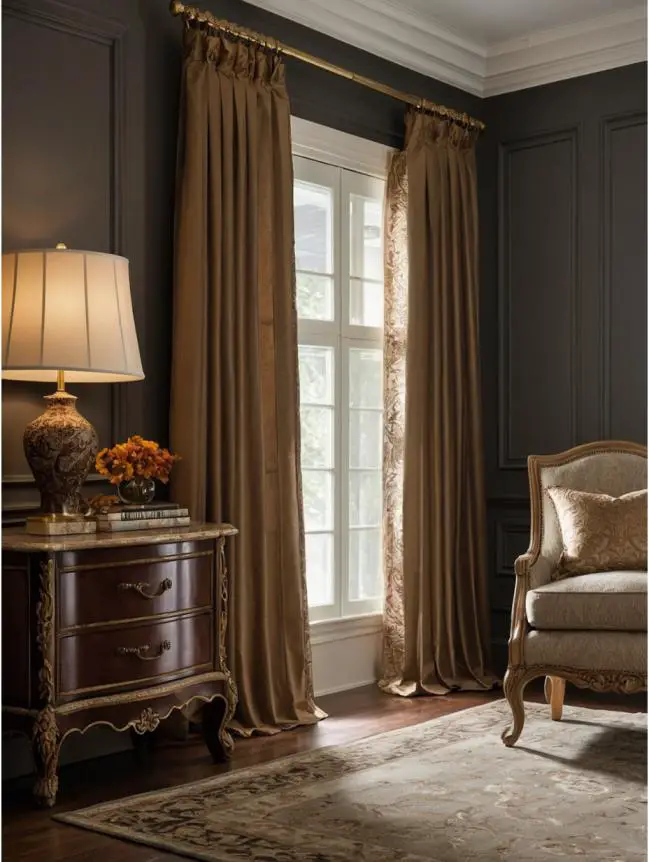 Fall-Themed Curtains and Drapes in Your Bedroom