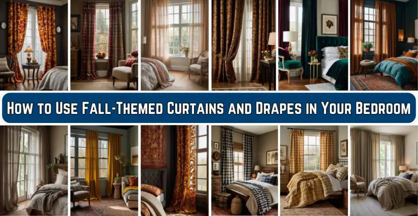 Fall-Themed Curtains and Drapes in Your Bedroom