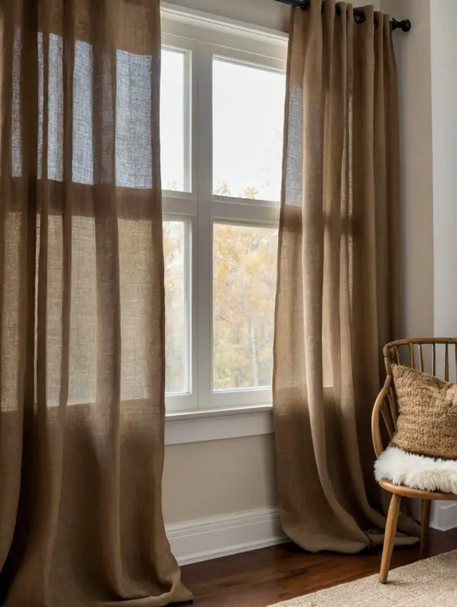 Fall-Themed Curtains and Drapes in Your Bedroom