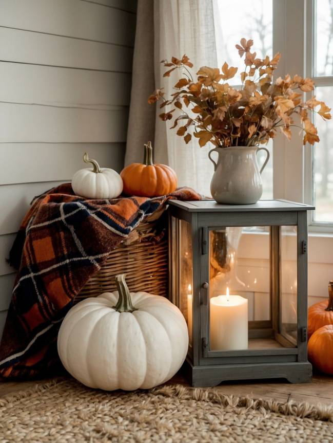 Farmhouse Entryway Fall Decor Ideas