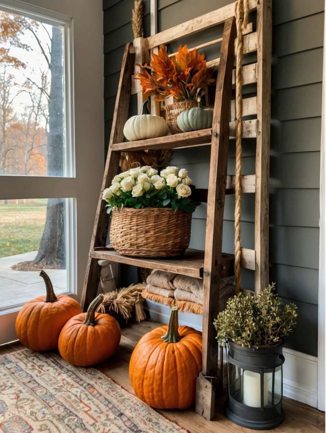 Farmhouse Entryway Fall Decor Ideas