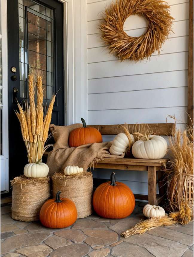 Farmhouse Entryway Fall Decor Ideas