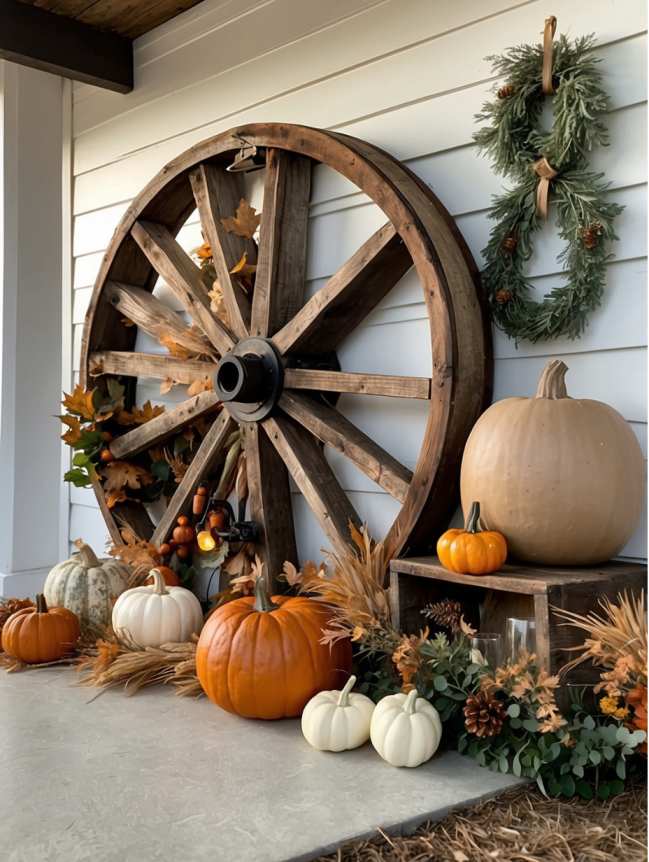 Farmhouse Entryway Fall Decor Ideas