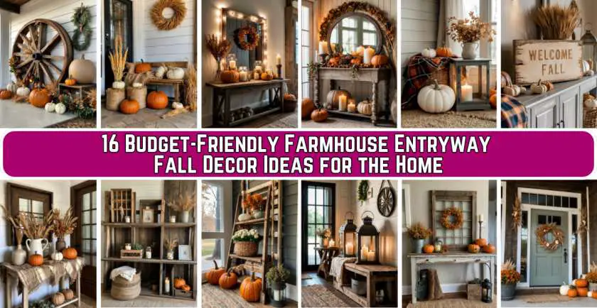 Farmhouse Entryway Fall Decor Ideas