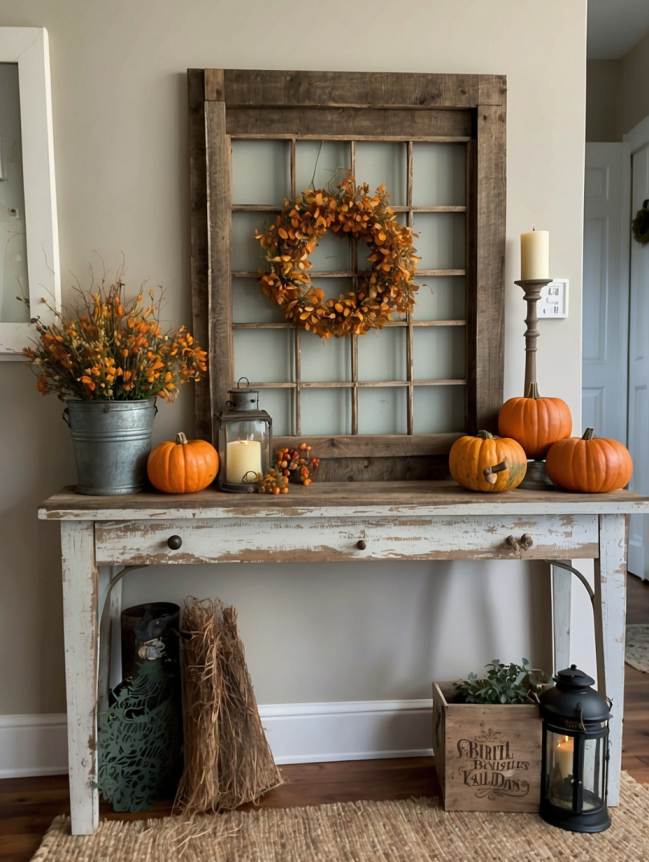 Farmhouse Entryway Fall Decor Ideas