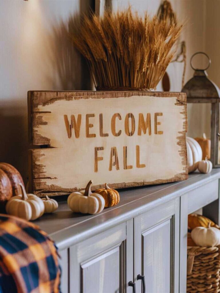 Farmhouse Entryway Fall Decor Ideas