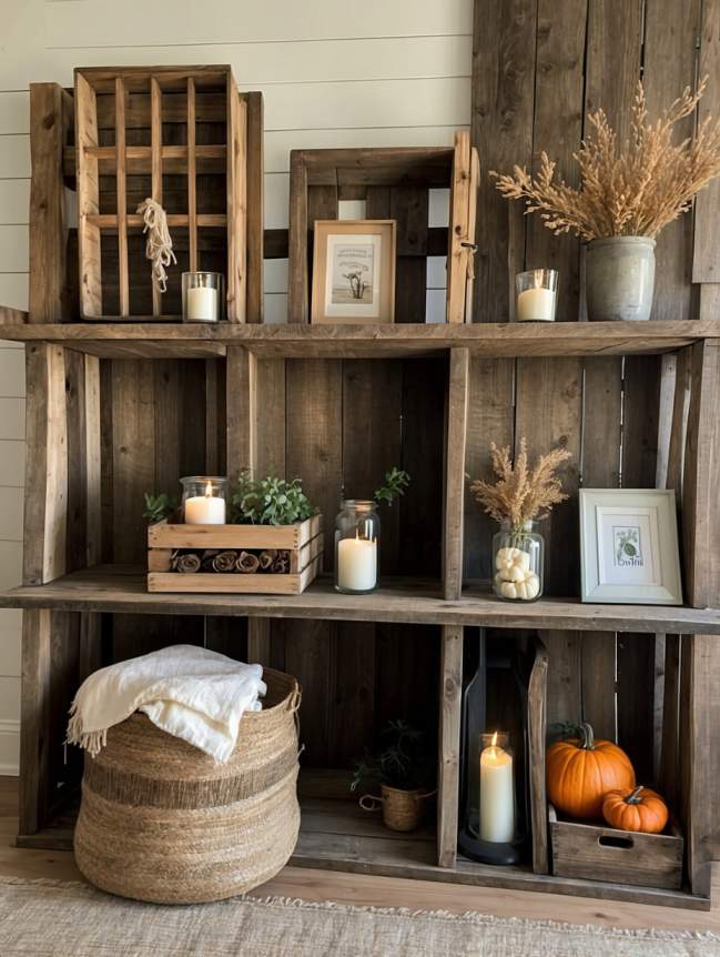 Farmhouse Entryway Fall Decor Ideas