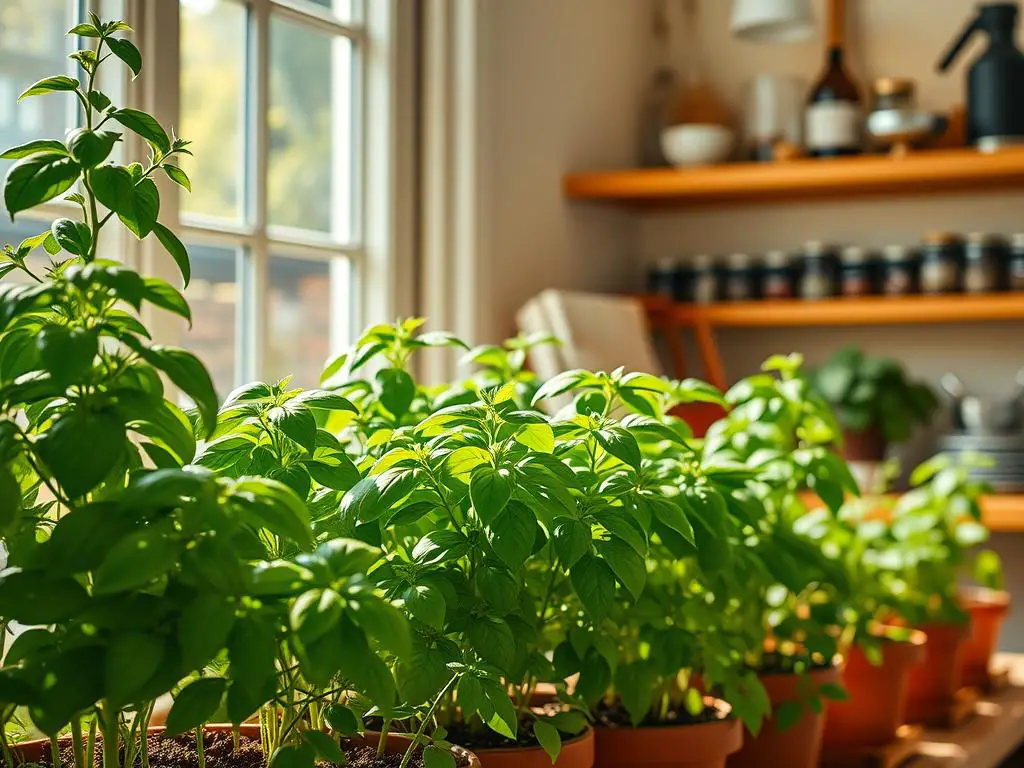 Indoor basil growing conditions