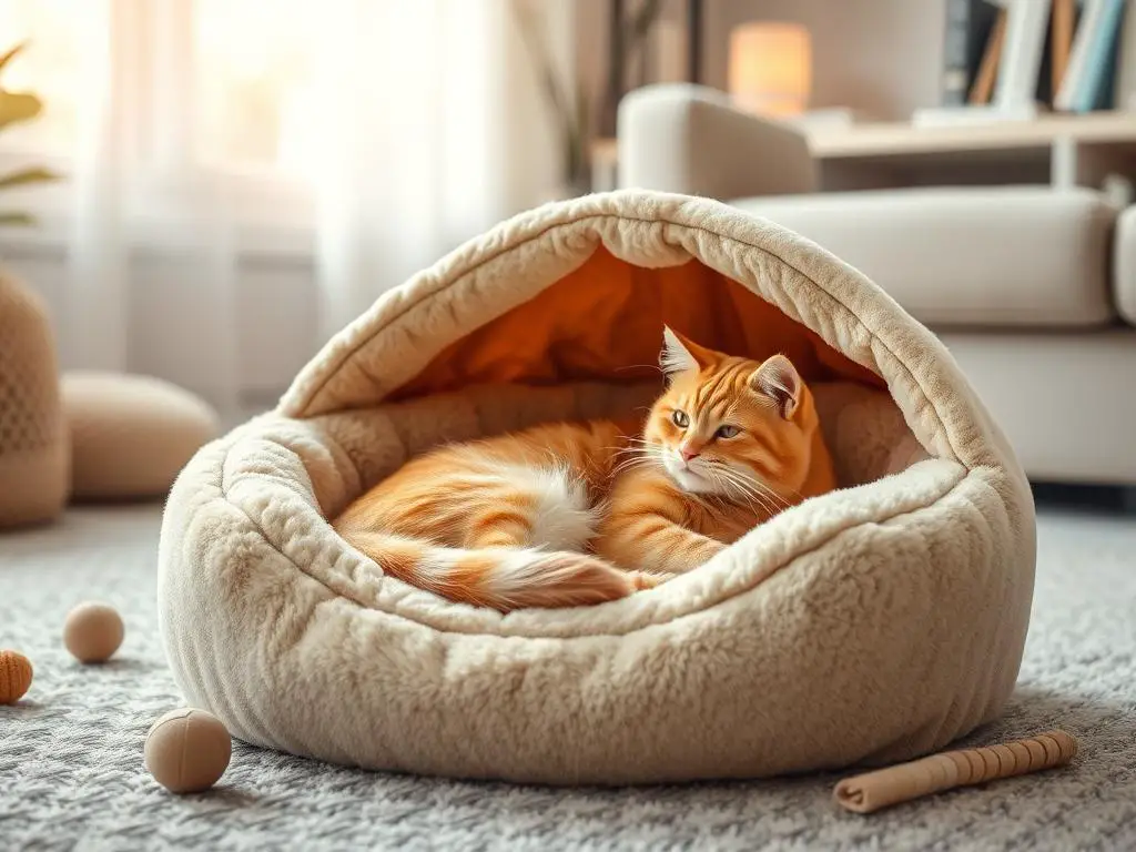 Self-Heating Cat Beds