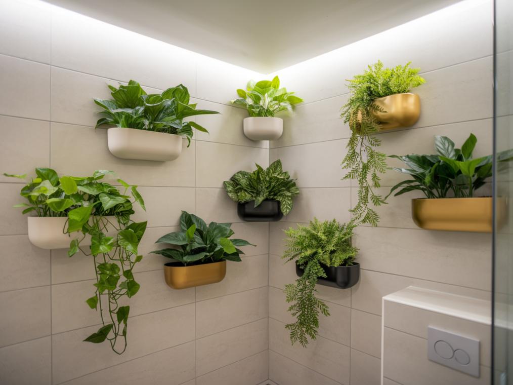 Ways to Display Plants in a Windowless Bathroom