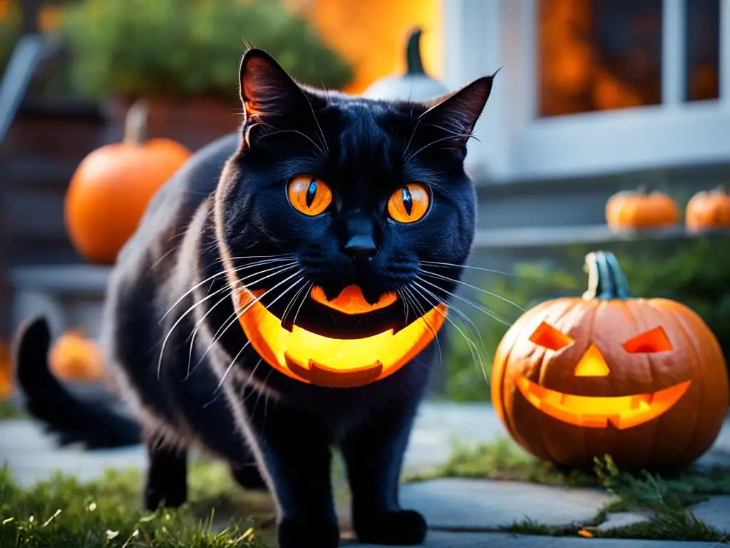 cat behavior during Halloween