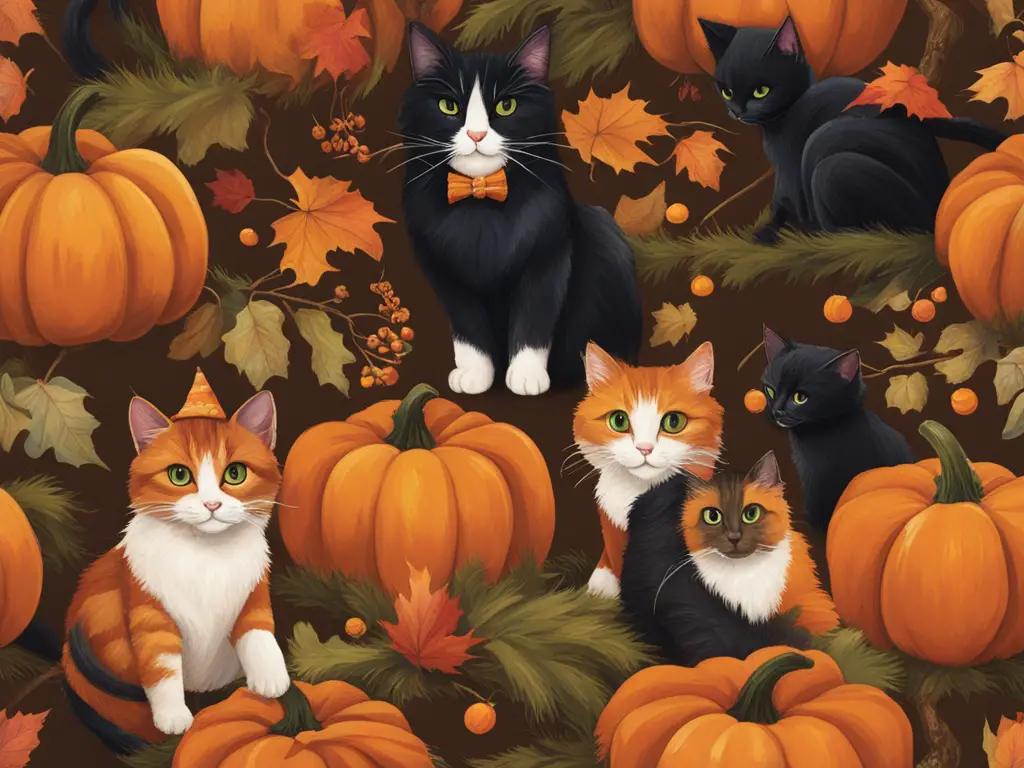 cat-friendly Halloween pumpkin patch