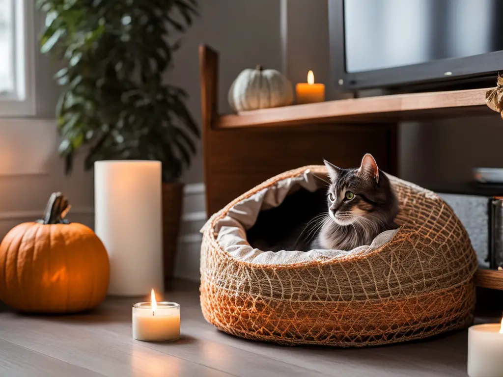 creating a safe haven for cats on Halloween