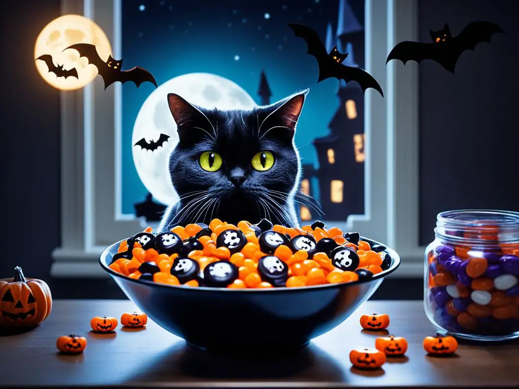 preventing cat access to Halloween candy