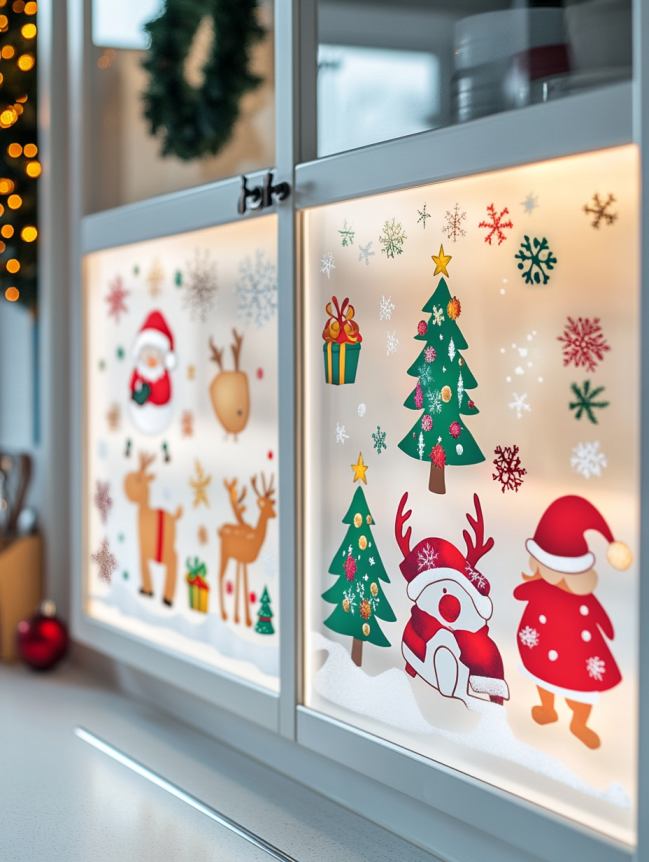 DIY Christmas Decor Ideas for Kitchen Cabinets