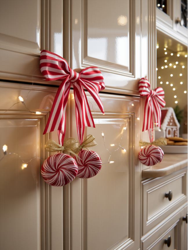 DIY Christmas Decor Ideas for Kitchen Cabinets