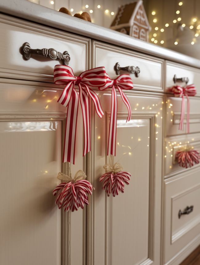 DIY Christmas Decor Ideas for Kitchen Cabinets