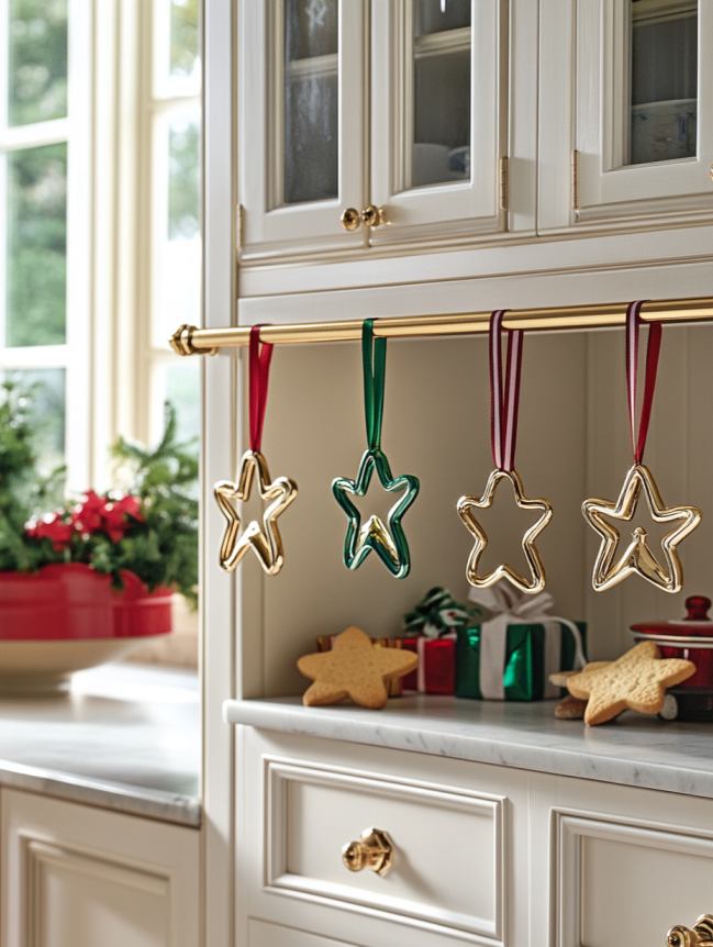 DIY Christmas Decor Ideas for Kitchen Cabinets