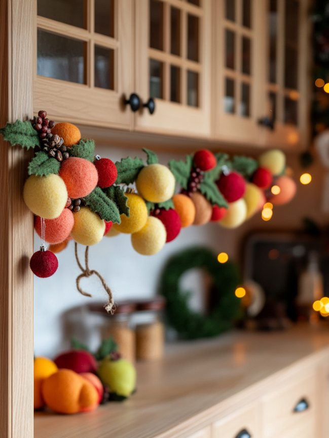 DIY Christmas Decor Ideas for Kitchen Cabinets